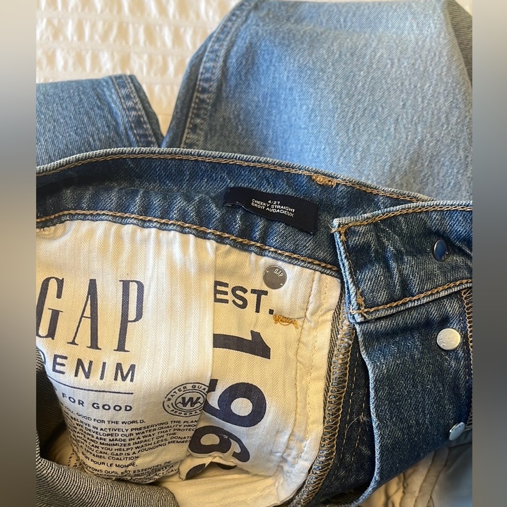 GAP Women's Straight Leg Jeans - Blue - Picture 5 of 16